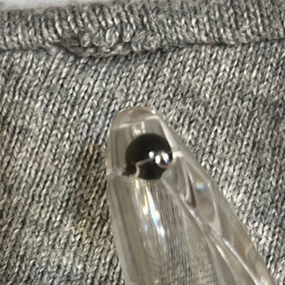 Haven Well Within Gray Mock Neck Sweater Top XL 90% Cotton 10% Cashmere flaw - Picture 12 of 16